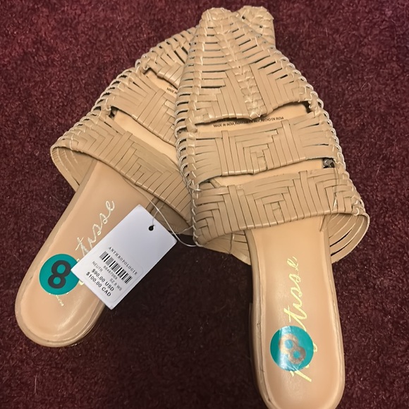 Matisse TUSCAN MULE braided straps pointed toe Beige NWT - Picture 8 of 9